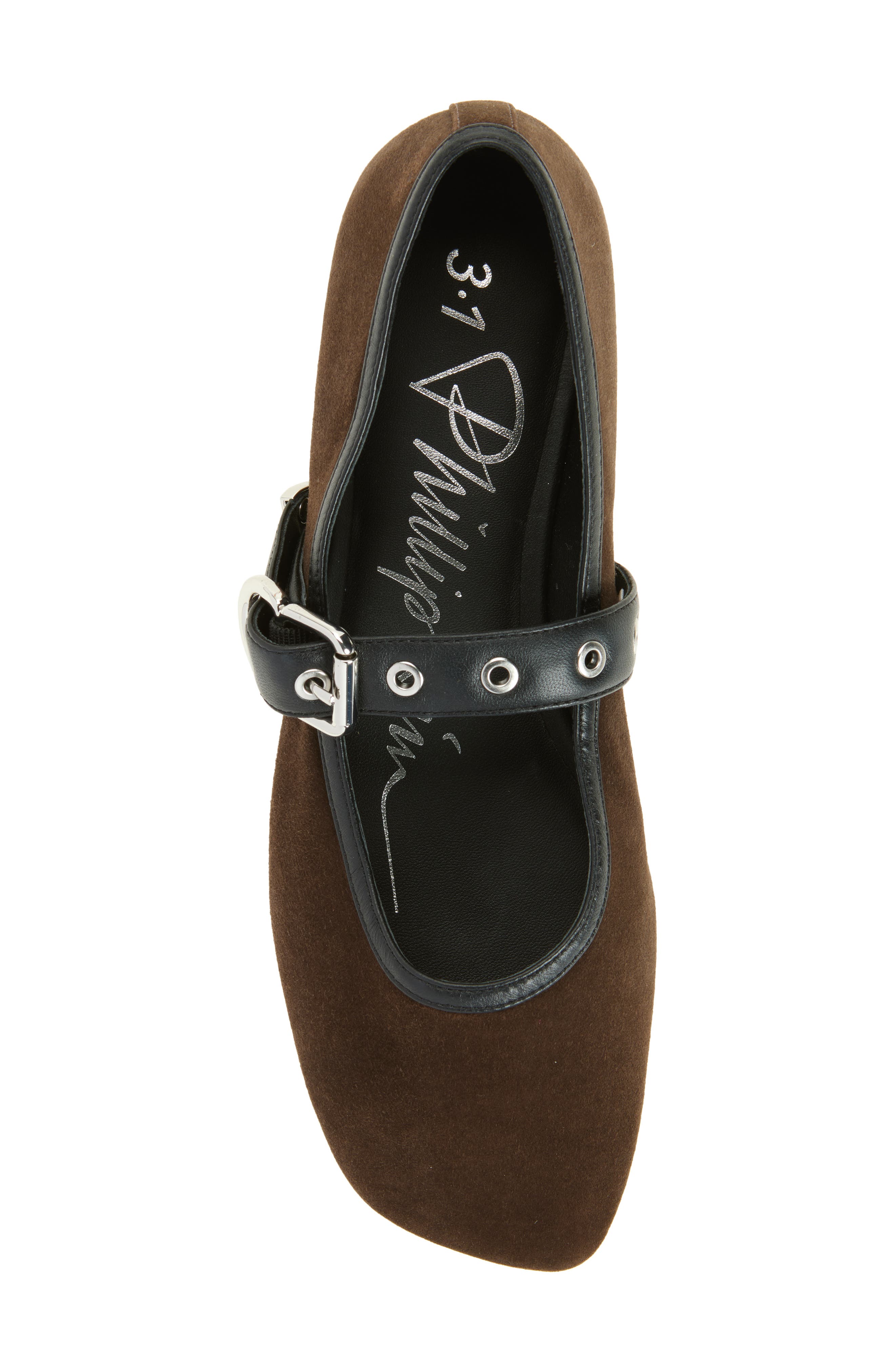 3.1 Phillip Lim ID Mary Jane Flat, Alternate, color, Chocolate