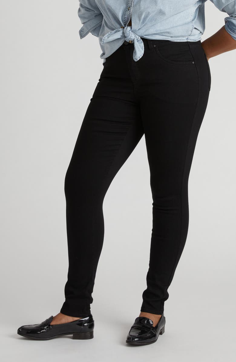 Universal Standard Seine Ankle Skinny Jeans, Alternate, color, Jet Black