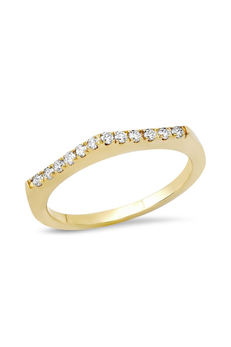 14K Stackable Pave Point Ring, Main, color, GOLD
