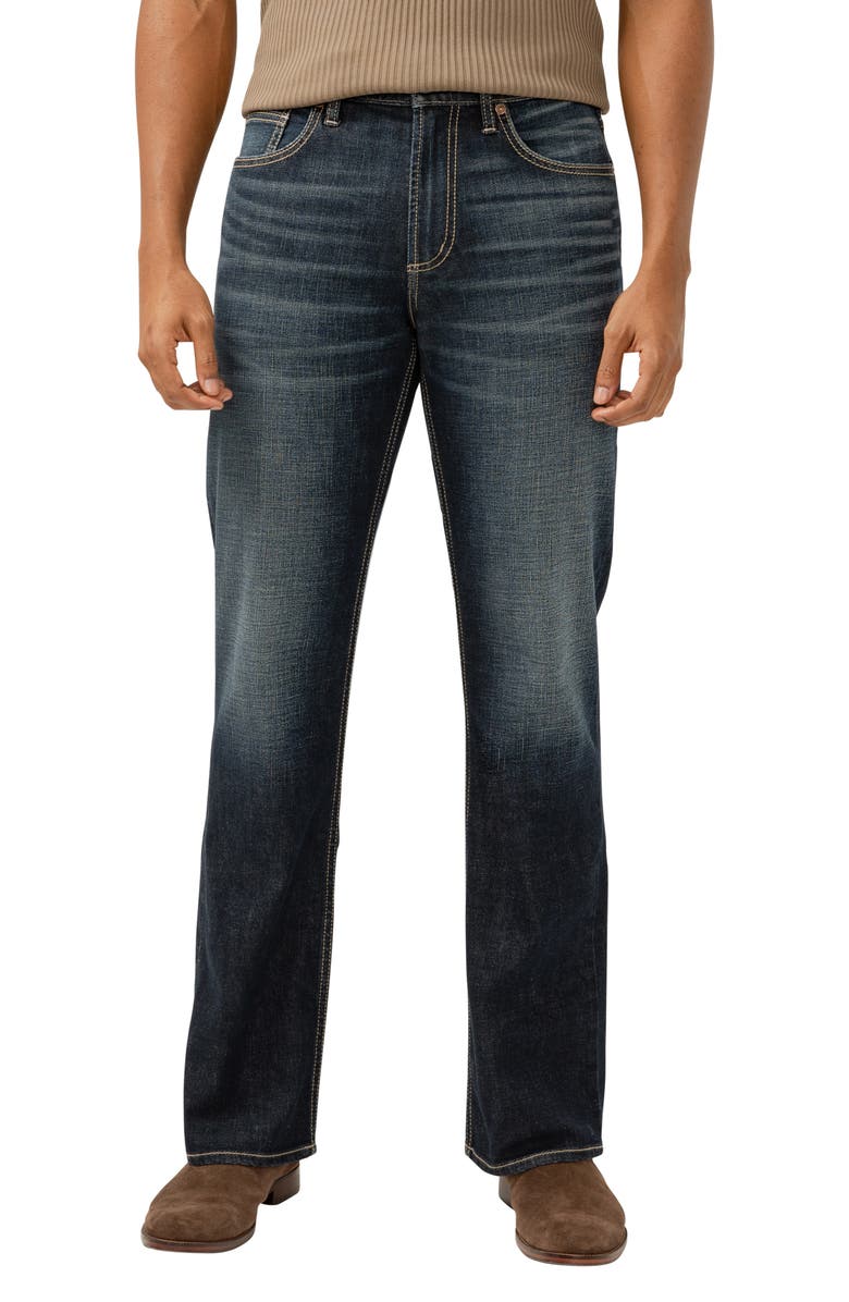Silver Jeans Co. Zac Relaxed Straight Leg Jeans, Main, color, 