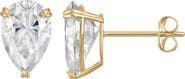 FZN <p>14K Gold Pear Moissanite Stud Earrings</p>