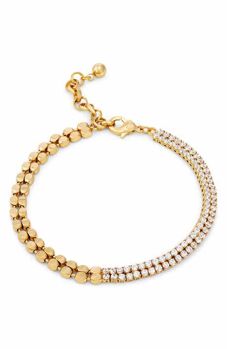 Cubic Zirconia Double Strand Bracelet