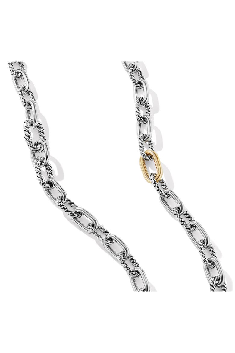 DY Madison® Chain Necklace in Sterling Silver with 18K Gold, 8.5mm, Alternate, color, SILVER/YELLOW GOLD