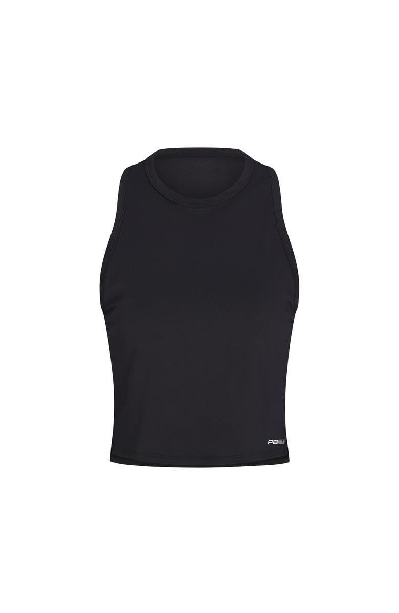 PB5star Cropped Racer Back Tank, Main, color, Black