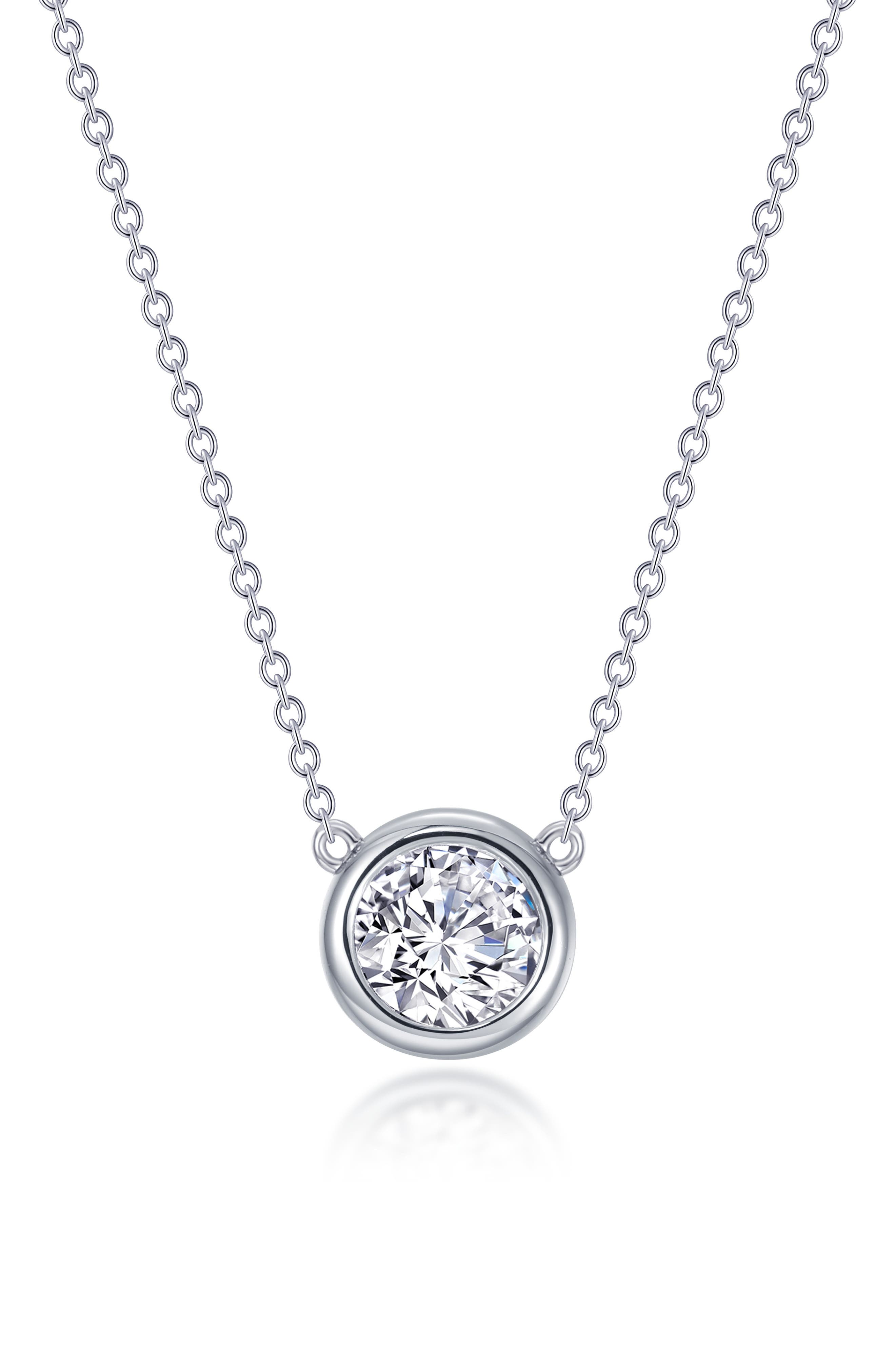 Solitaire Bezel Necklace