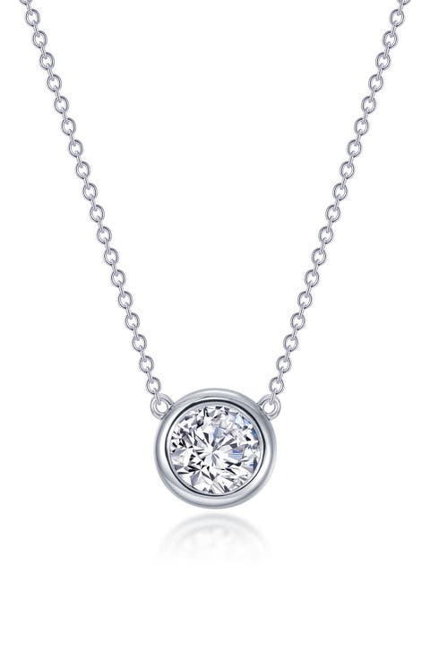 Solitaire Bezel Necklace
