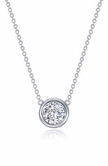 Solitaire Bezel Necklace