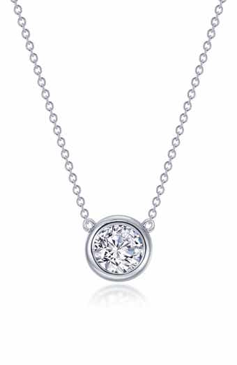 Solitaire Bezel Necklace