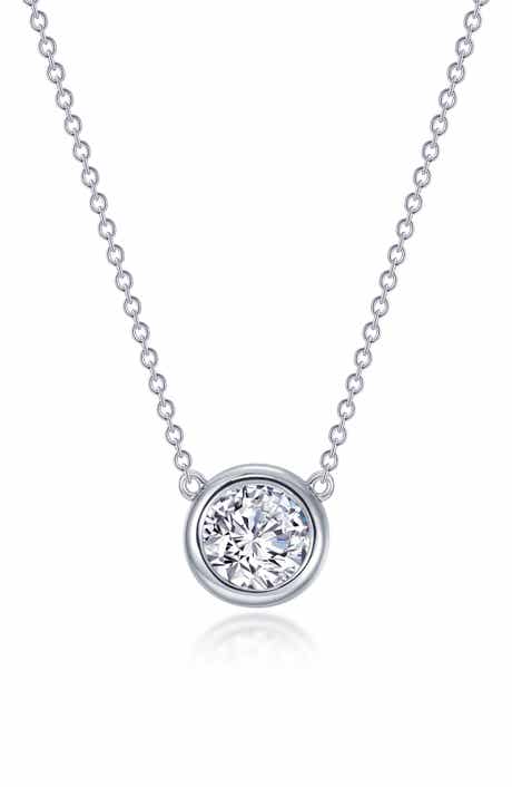 Solitaire Bezel Necklace