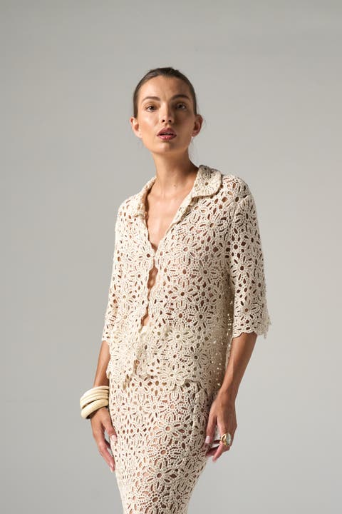 Braydon Top in Beaded Macrame