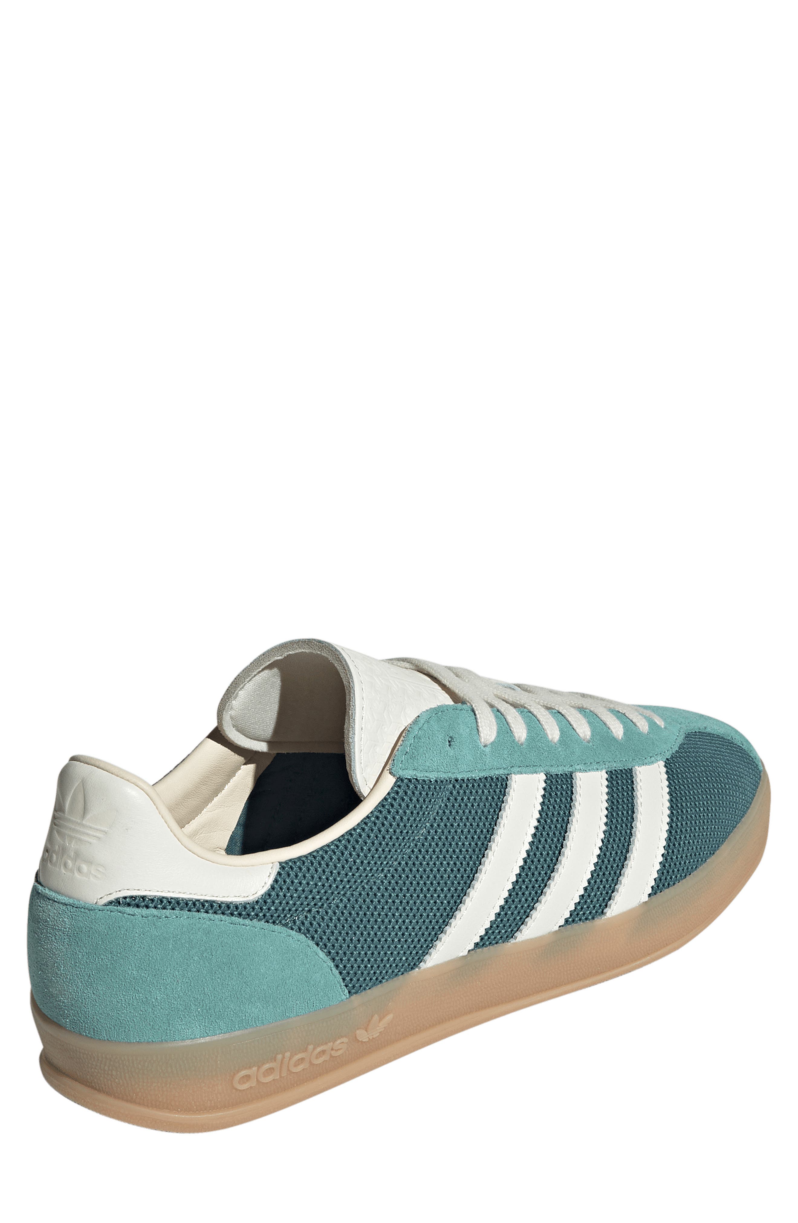 adidas Gender Inclusive Gazelle Indoor Pro Sneaker, Alternate, color, Teal/ Off White/ Sandstone