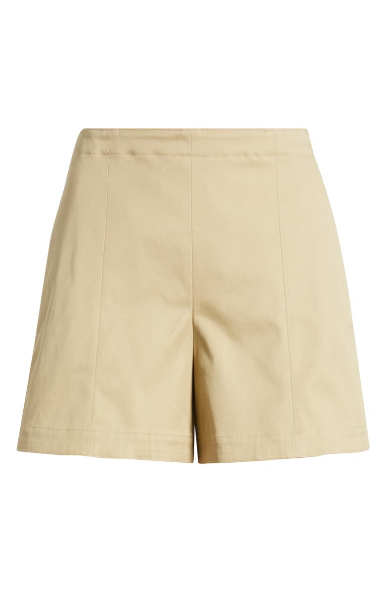 Theory High Waist Flat Front Shorts, Alternate, color, Trench