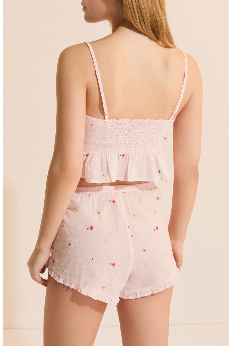 Oria Swiss Dot Peplum Pajama Top, Alternate, color, PINK