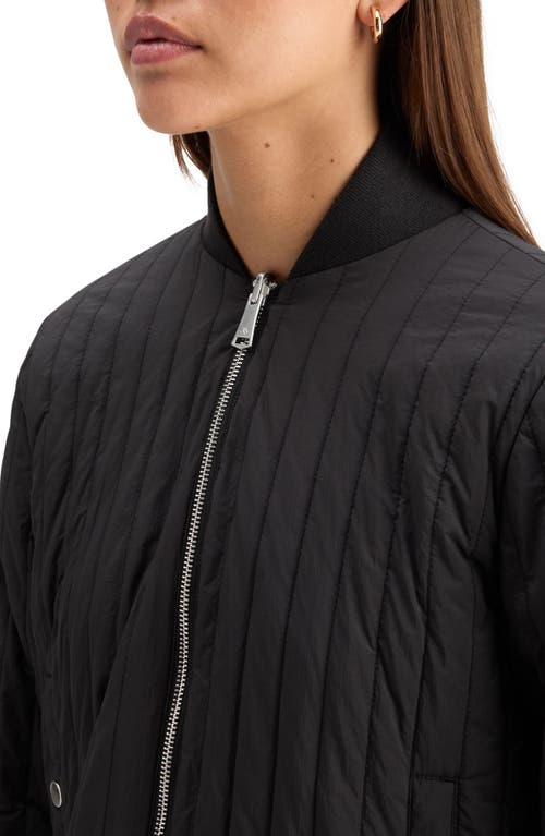 Scotch & Soda Elevated Reversible Bomber Jacket In Evening Black