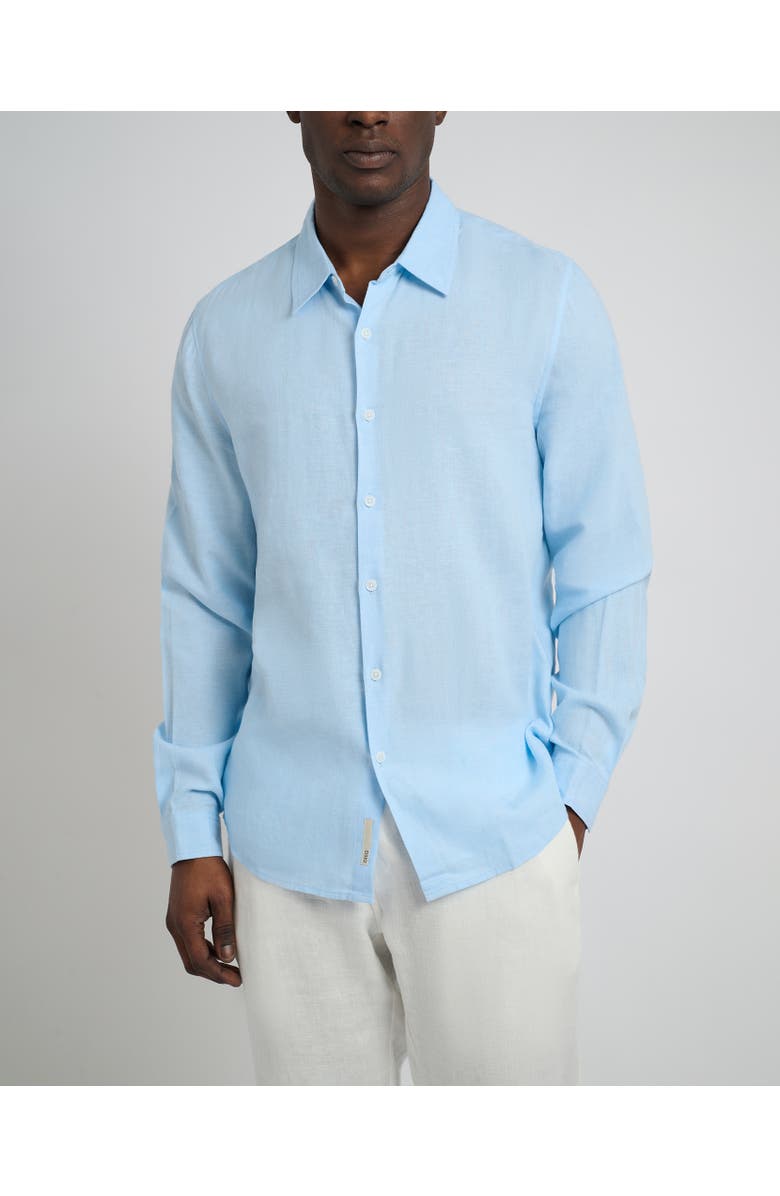 Onia Standard Long Sleeve Linen Shirt, Main, color, 
