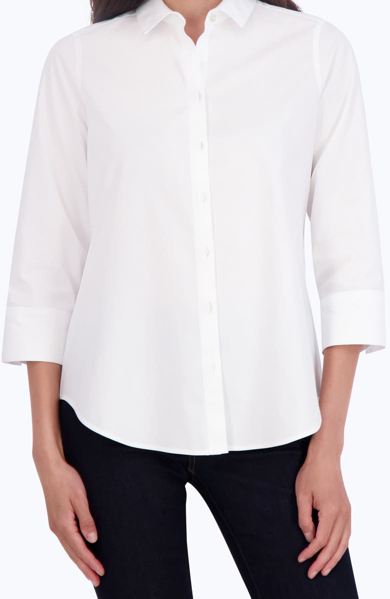 Foxcroft Charlie Cotton Button-Up Shirt, Alternate, color,
