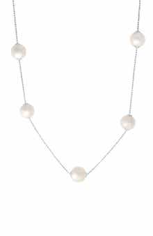 EFFY Sterling Silver & 11-12mm Freshwater Pearl Necklace