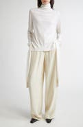 TOTEME Double Sleeve Wool & Silk Turtleneck Sweater