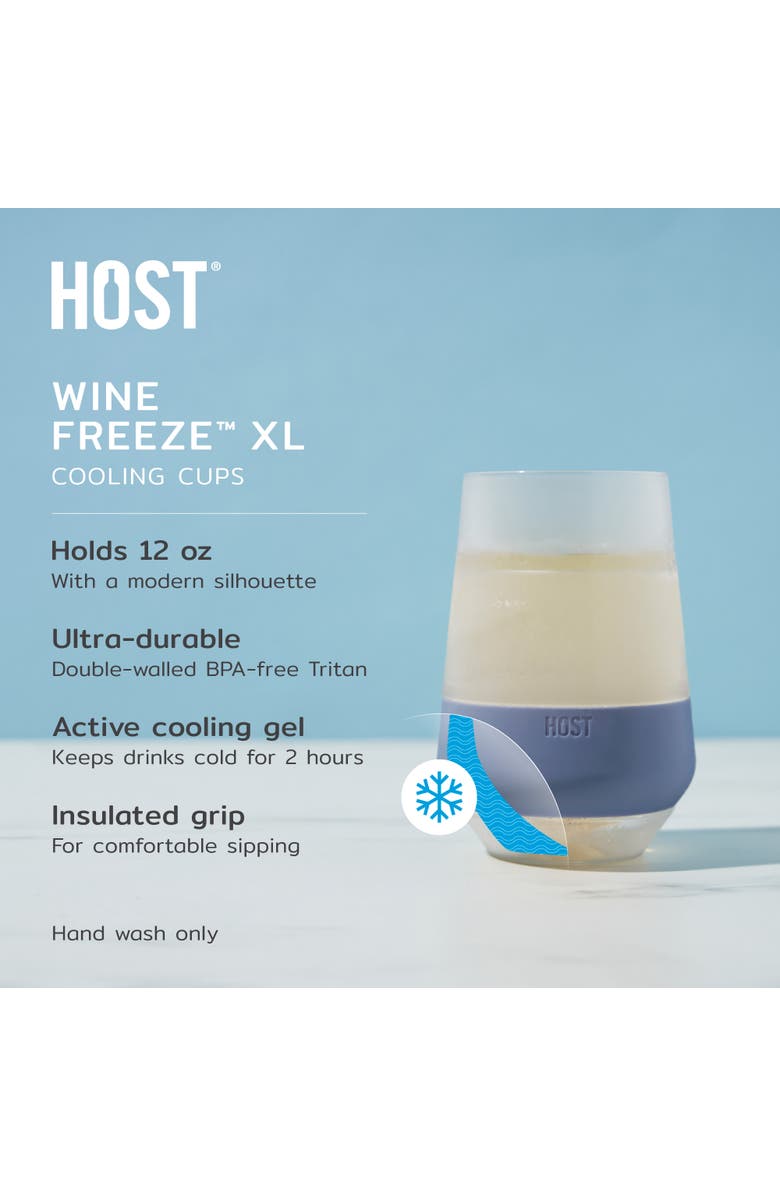 HOST Wine FREEZE XL Cooling Cup Set of 2, Alternate, color, Slate Blue