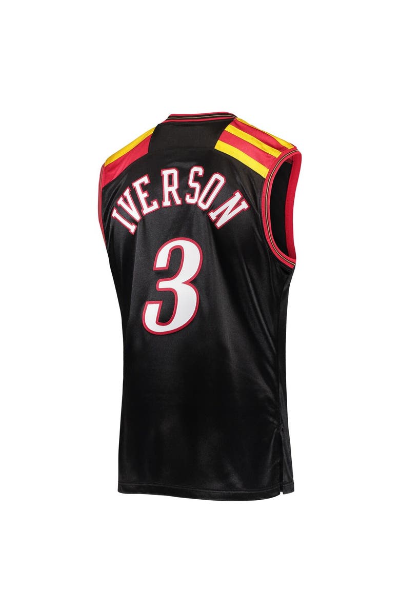 Mitchell & Ness Men's Mitchell & Ness Allen Iverson Black Philadelphia 76ers 2006 Hardwood Classics Authentic Jersey, Alternate, color, 