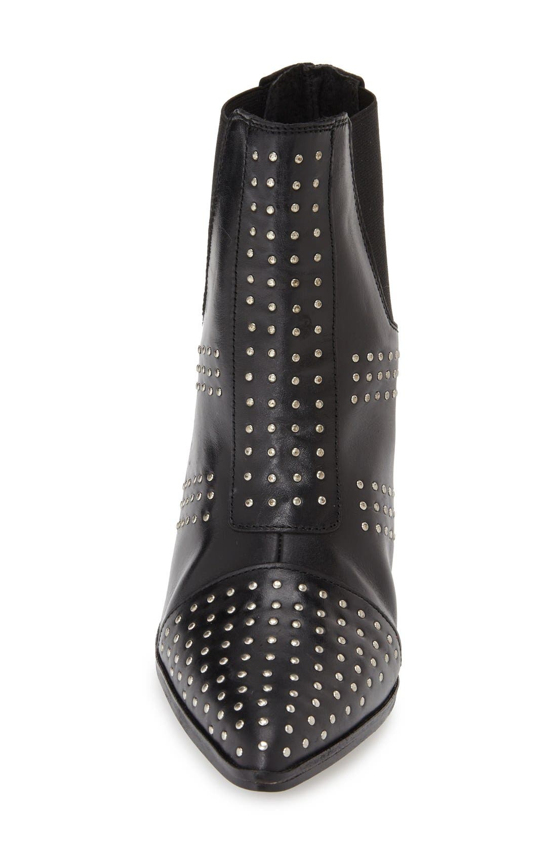 Topshop Studded Pointy Toe Boot, Alternate, color, 