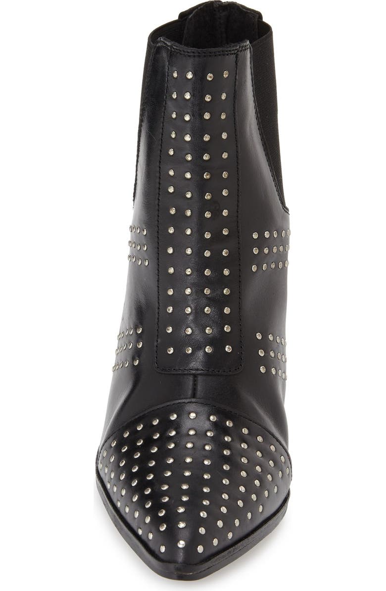 Topshop Studded Pointy Toe Boot, Alternate, color,