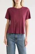 Melrose and Market Short Sleeve Pleated Cotton T-Shirt