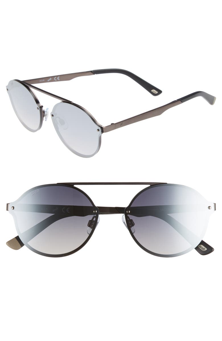 Web 58mm Round Sunglasses, Main, color,