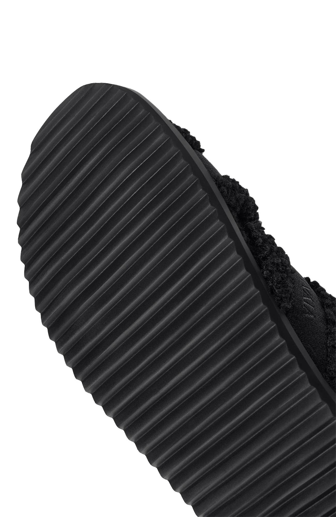 VIVAIA Furry Criss-Cross Strap Slippers, Alternate, color, Black