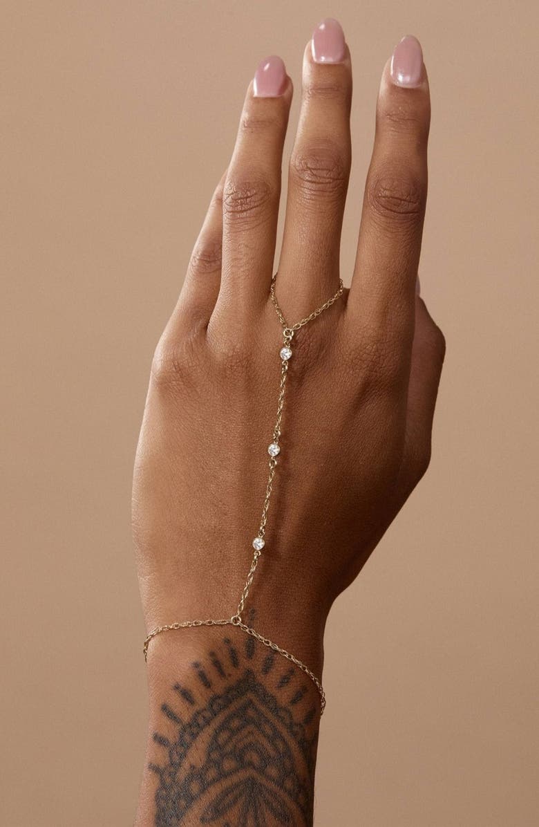 Set & Stones Cyrus Hand Chain, Alternate, color, Gold