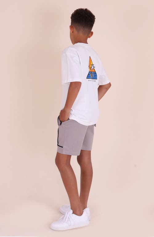 Tiny Tribe Kids' Piped Shorts In Gray