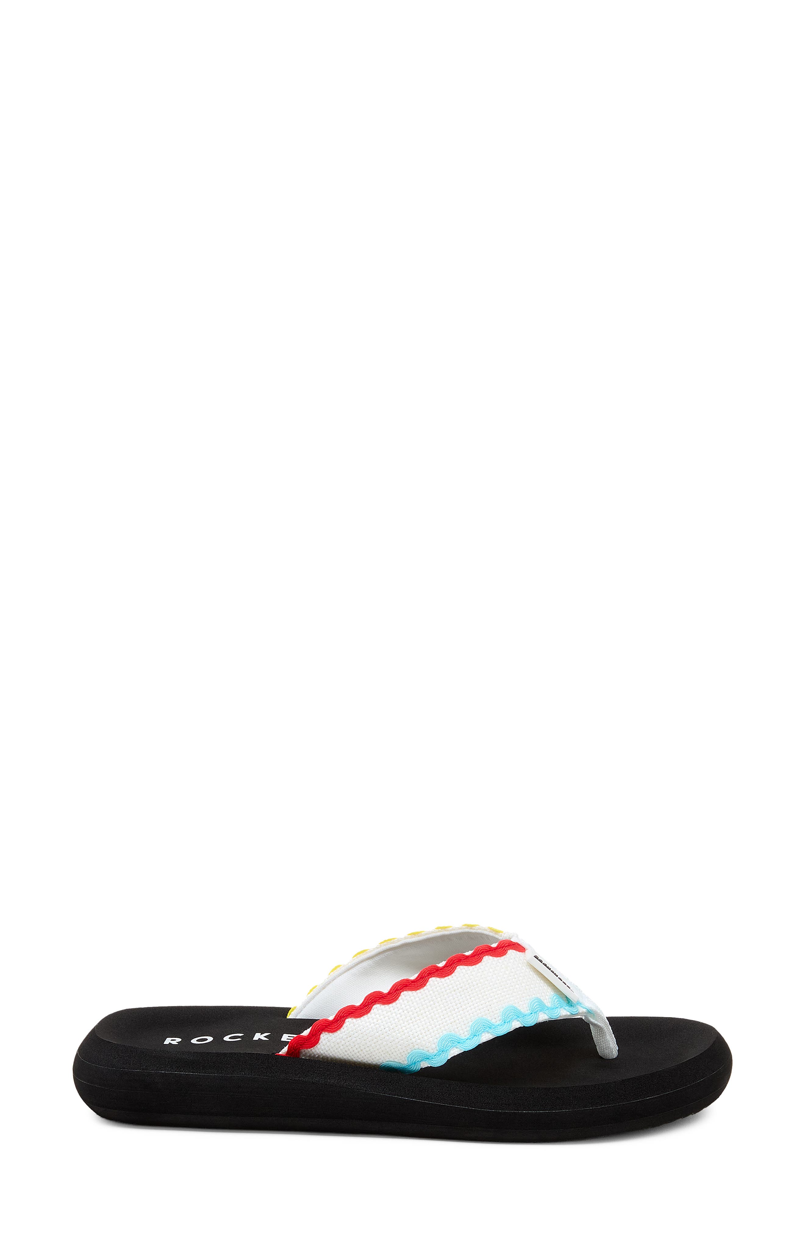 Spotlight 2 Rickrack Flip Flop, Alternate, color, WHITE MULTI
