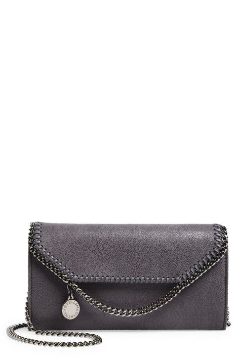 Falabella Shaggy Faux Leather Wallet on a Chain