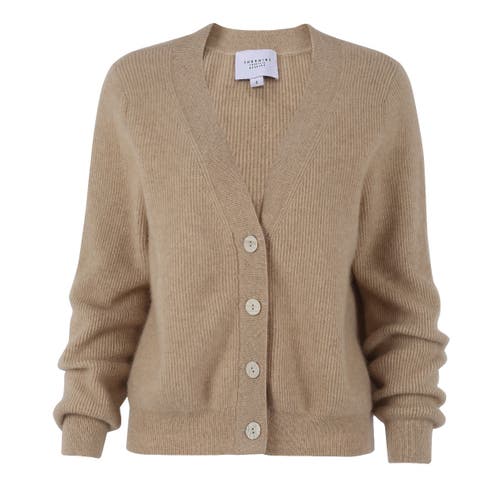 The Shirt By Rochelle Behrens The Cashmere V-neck Sweater In Brown