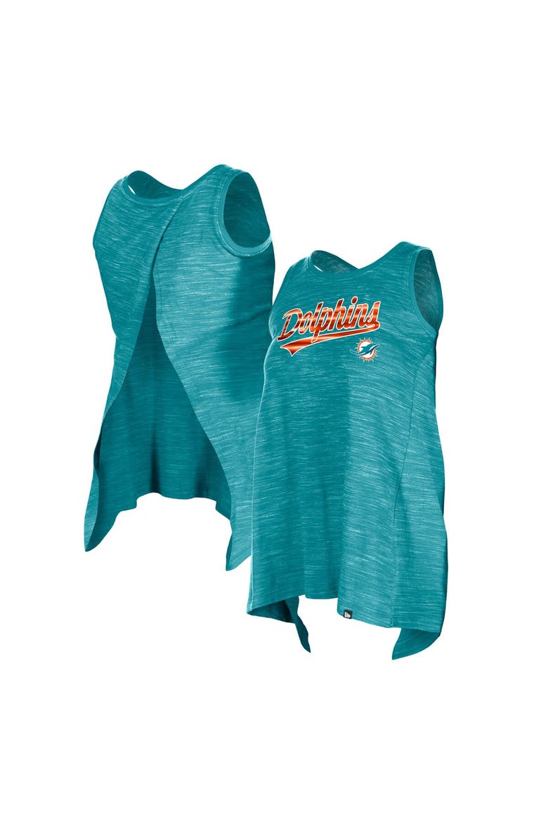 Women's New Era  Aqua Miami Dolphins  Space Dye Active Tank Top, Alternate, color, Aqua