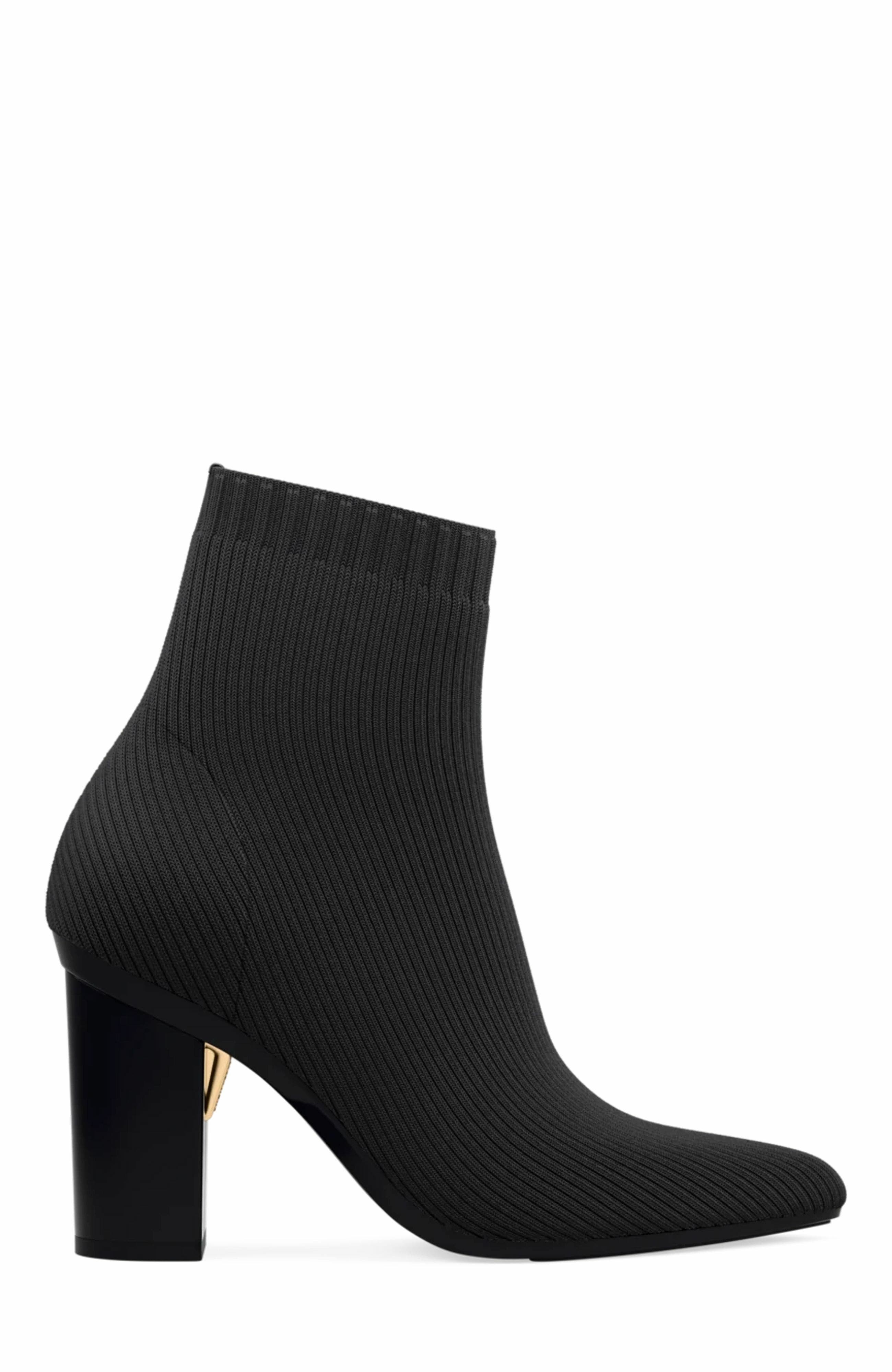 Pashion Footwear The Bootie 4" Block Heel, Alternate, color, Coal Knit