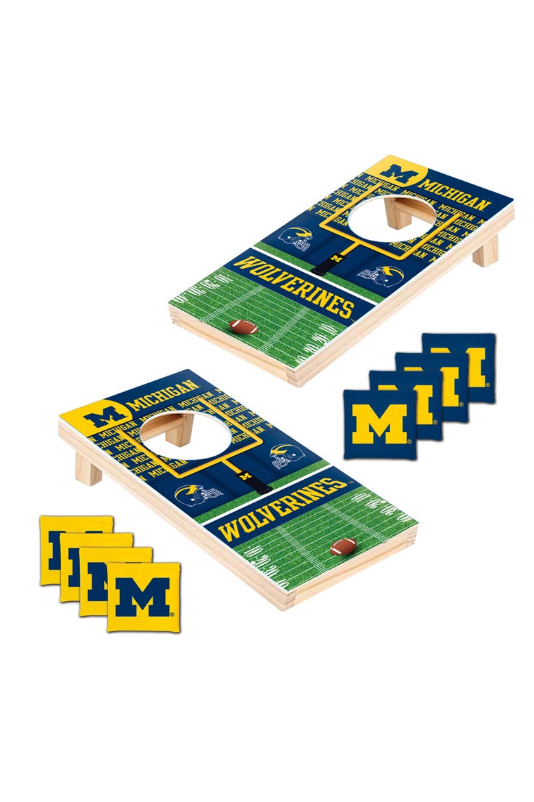 Michigan Wolverines Tabletop Cornhole, Alternate, color, Multicolor