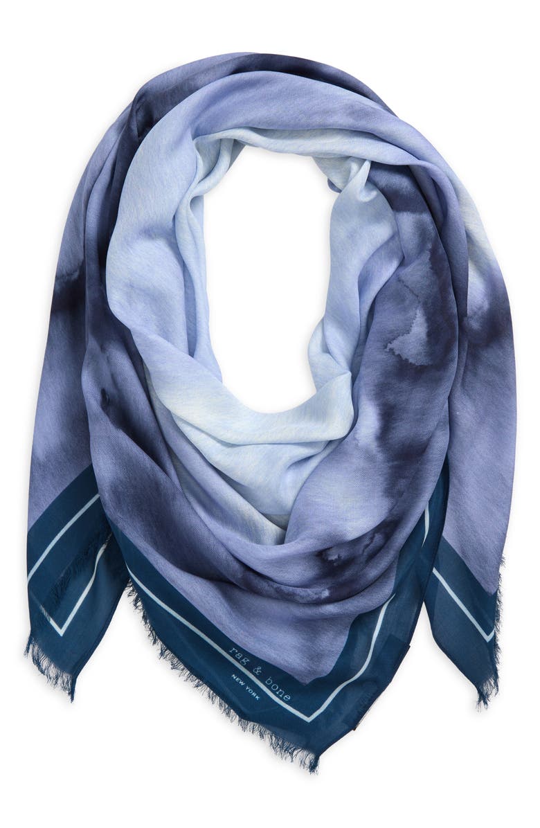 rag & bone Harlow Tie Dye Scarf, Alternate, color, Blumulti
