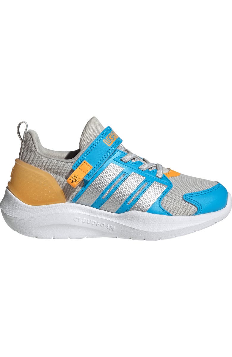 adidas Kids' Lightorama Sneaker, Alternate, color, Grey One/ Matte Silver/ Aqua