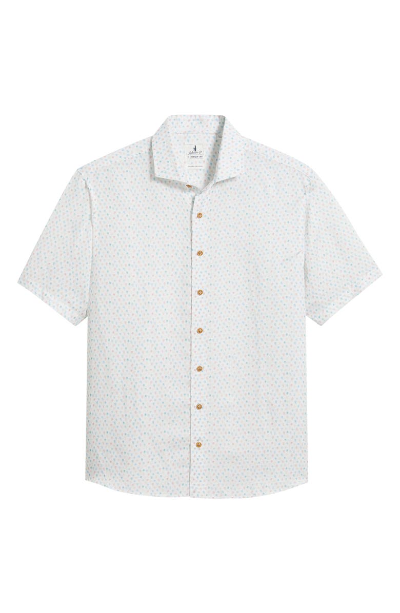 johnnie-O Cash Bar Short Sleeve Button-Up Shirt, Alternate, color, White