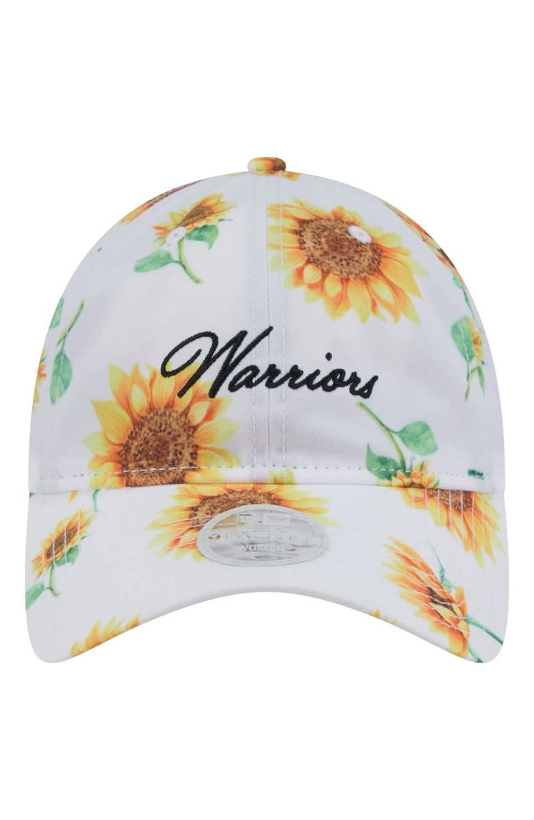 New Era Women's New Era  White Golden State Warriors Adventure Flower 9TWENTY Adjustable Hat, Alternate, color, White