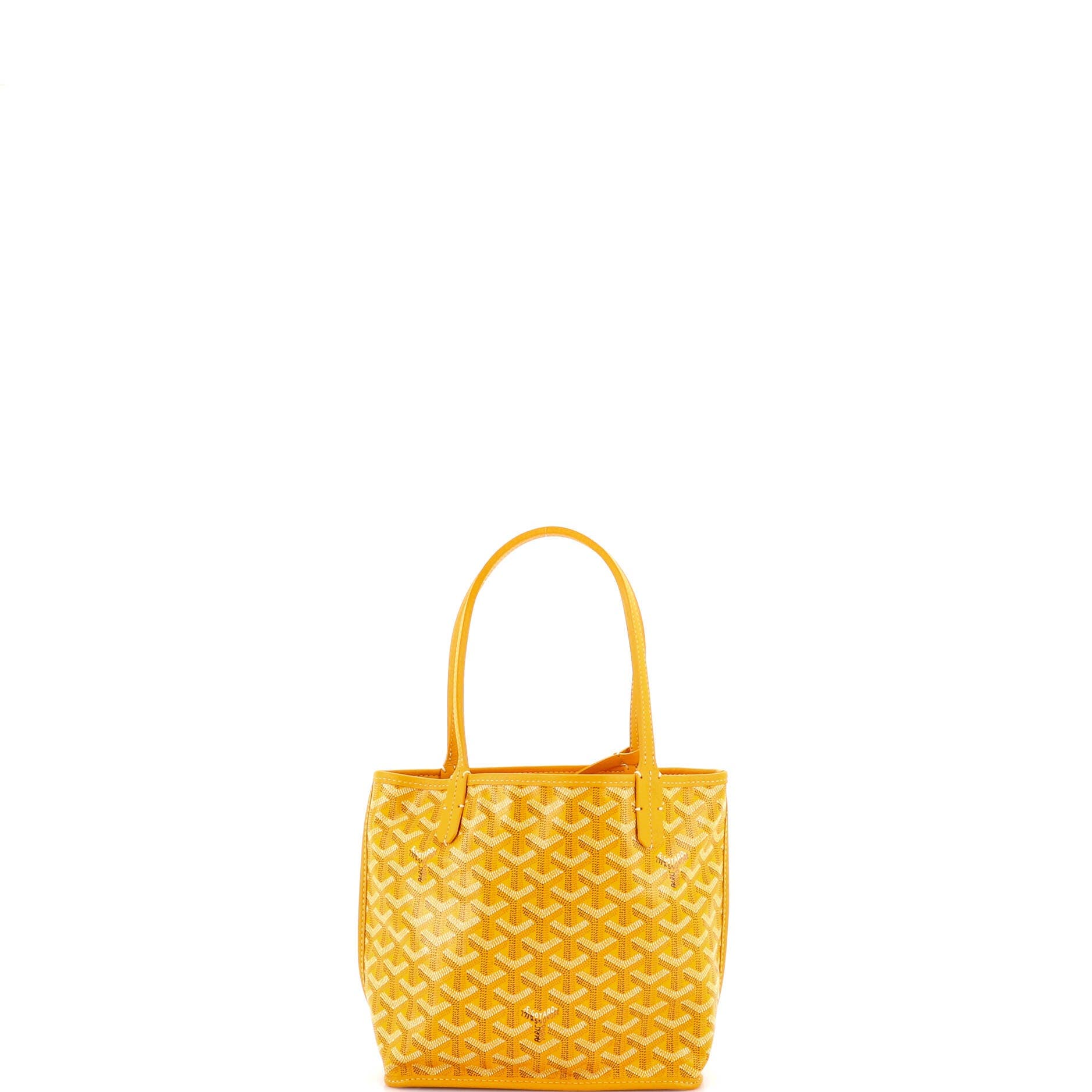 Pre-Owned Goyard Anjou Reversible Tote Coated Canvas Mini, Alternate, color, Orange