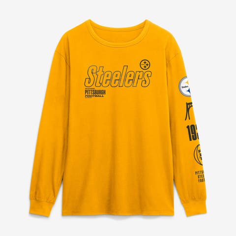 Men's Fanatics Gold Pittsburgh Steelers Checkdown Pass Long Sleeve T-Shirt