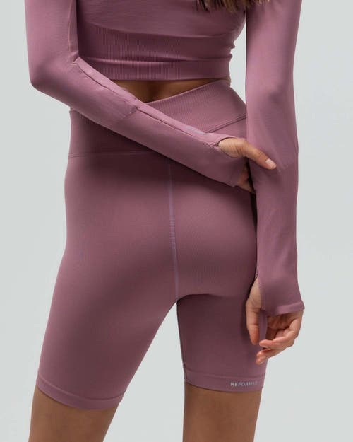 Reformer The V-neck Long Sleeve Crop Top In Multi