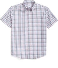 Brooks Brothers Friday Regular Fit Plaid Short Sleeve Cotton Poplin Button-Down Shirt