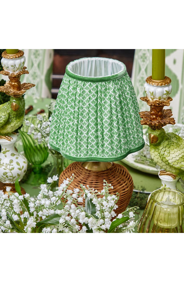 Mrs. Alice Green Lotus Lampshade, Alternate, color, Green