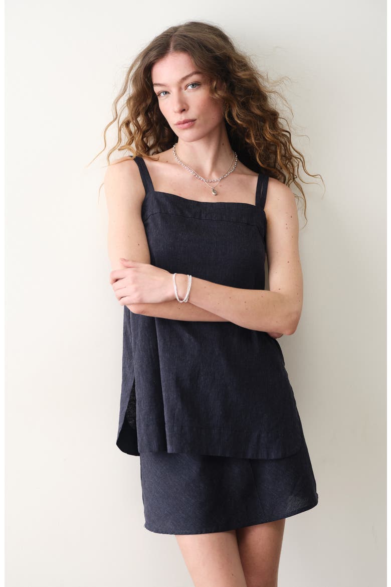 Mara Hemp Blend Tank, Alternate, color, INDIA INK
