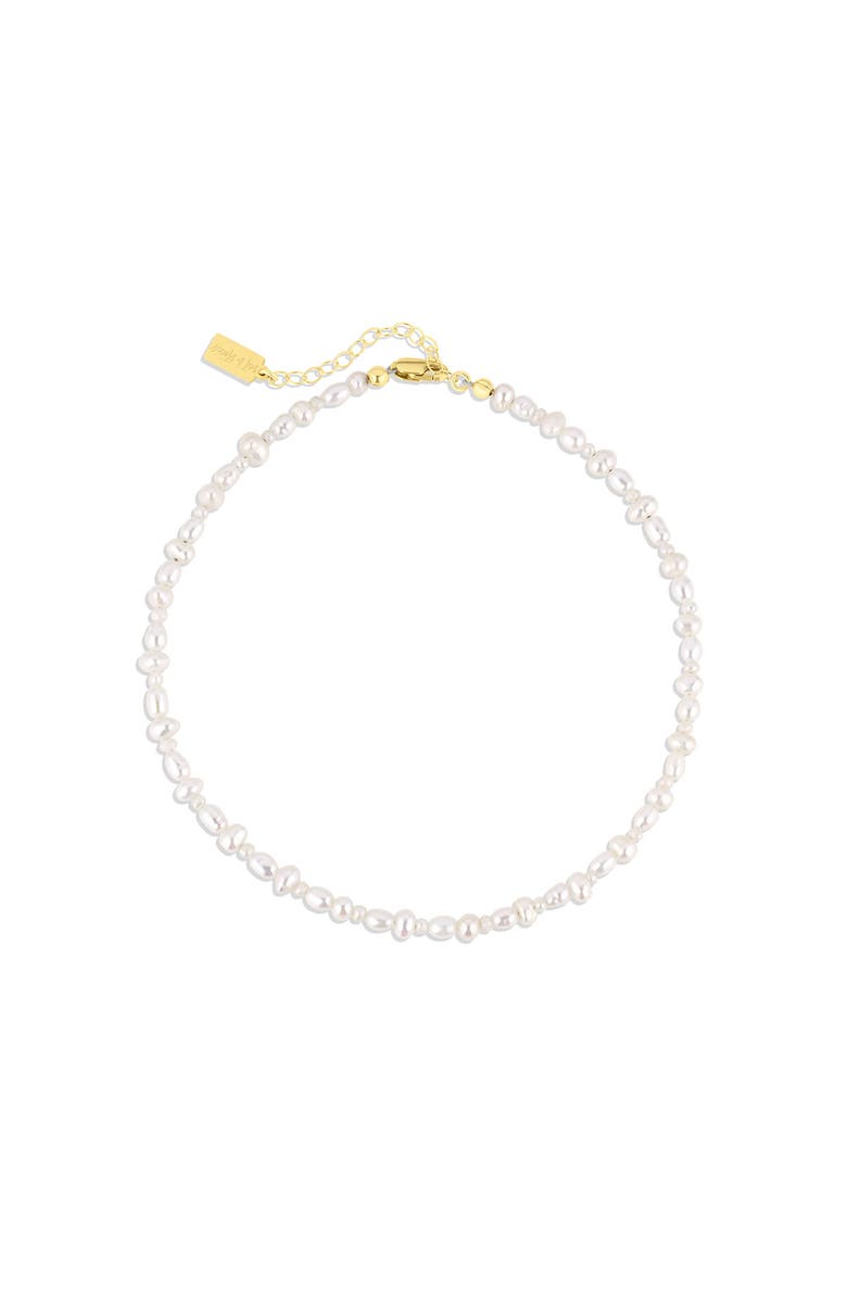 Set & Stones Bowie Pearl Anklet, Main, color, Gold