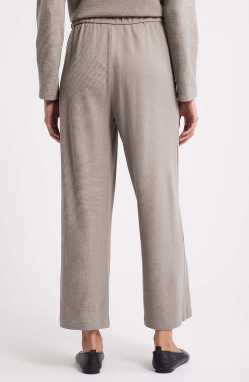 Eileen Fisher Organic Cotton Blend Ankle Wide Leg Drawstring Pants In Red
