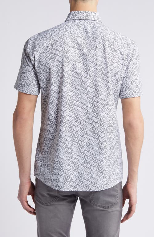 Hugo Boss Boss Roan Floral Short Sleeve Stretch Button-up Shirt